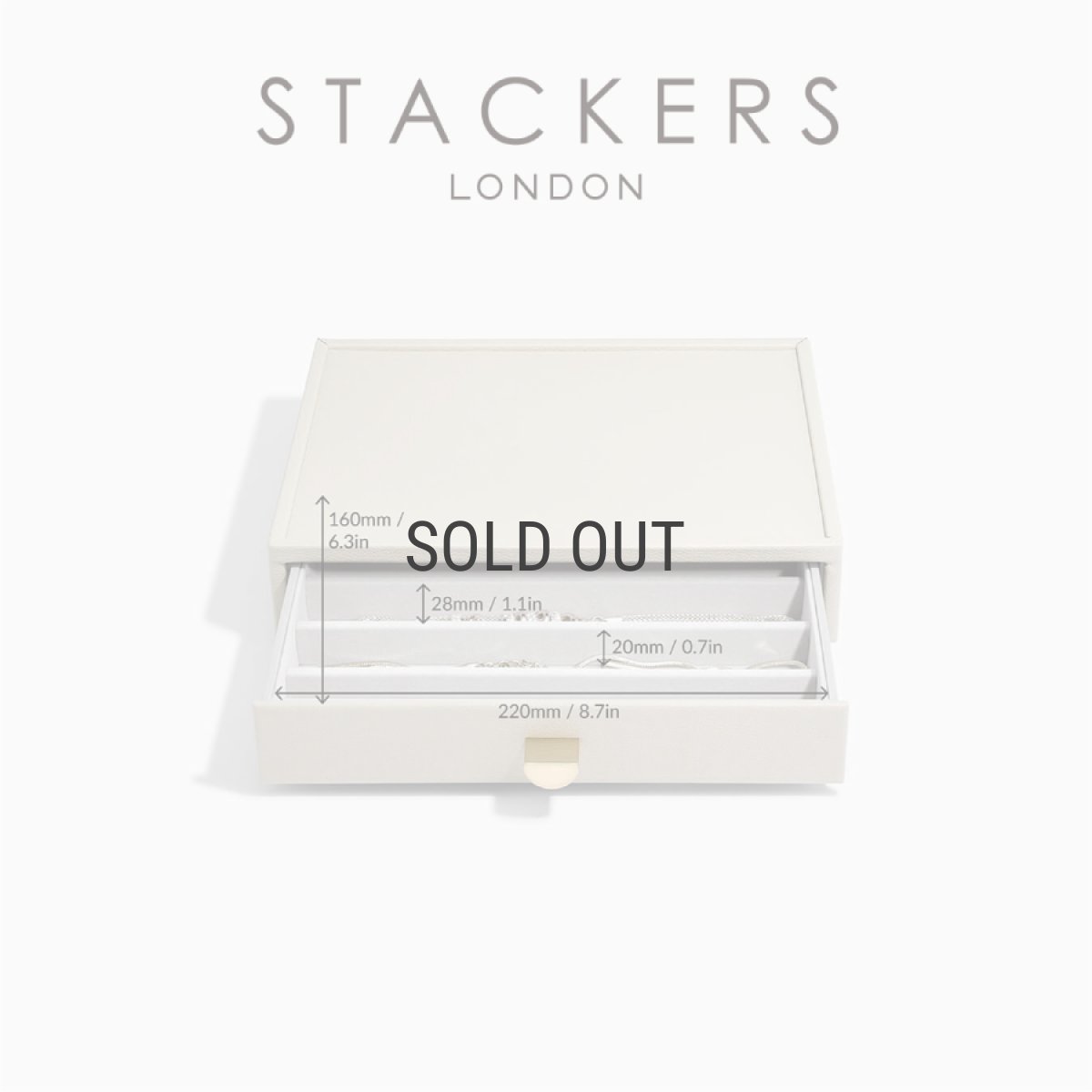 画像3: 【STACKERS】クラシック　ドロワー ジュエリーケース 5sec  オートミール　Oat meal    引き出し　スタッカーズ (3)