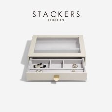 画像1: 【STACKERS】クラシック　ドロワー ジュエリーケース  リッド　Lid  オートミール　Oatmeal　天窓　引き出し　スタッカーズ (1)