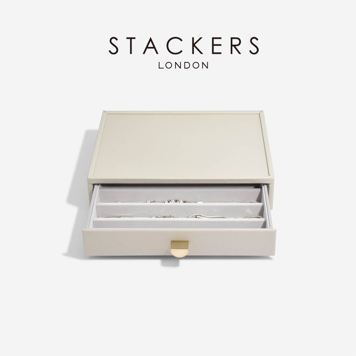 画像1: 【STACKERS】クラシック　ドロワー ジュエリーケース 5sec  オートミール　Oat meal    引き出し　スタッカーズ (1)
