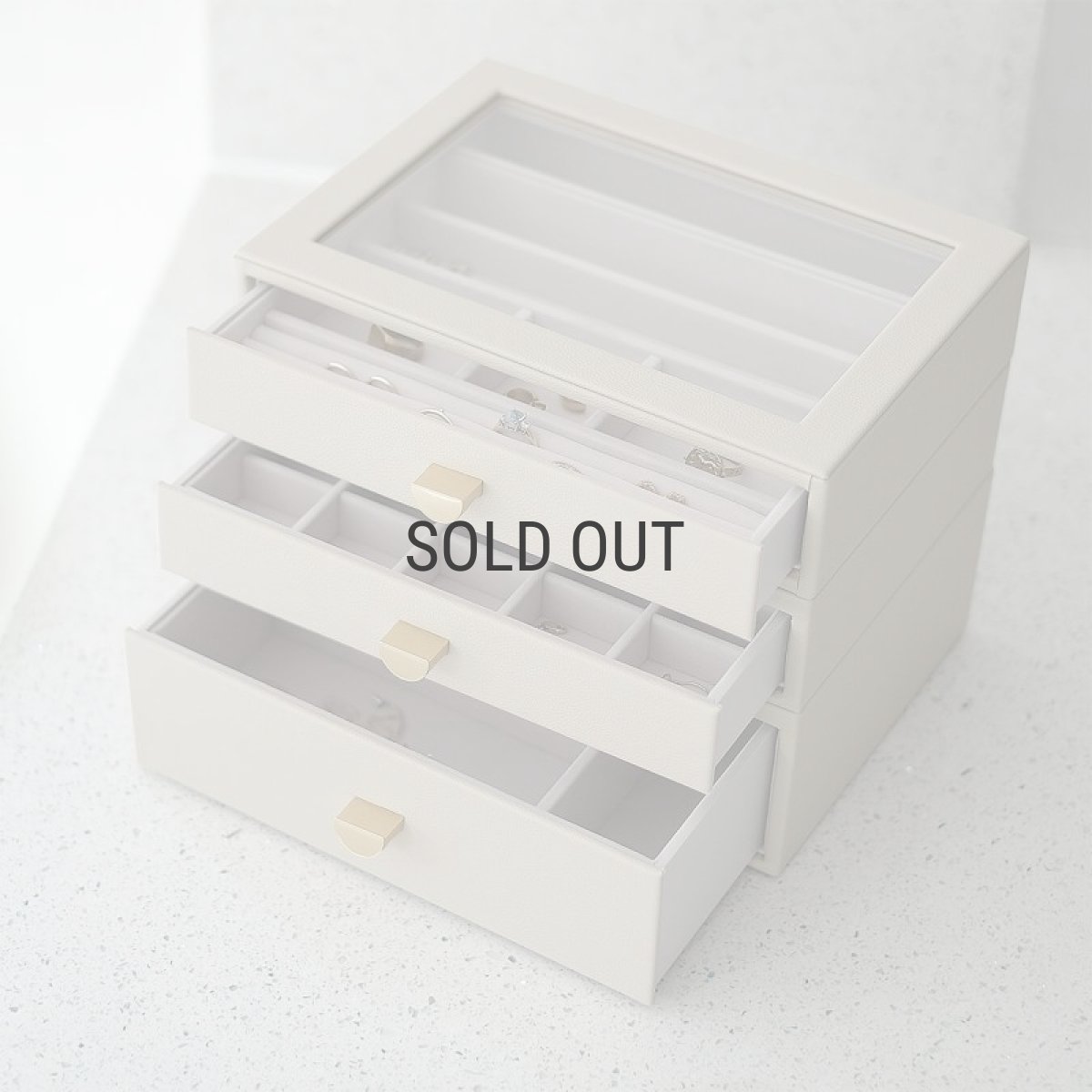 画像5: 【STACKERS】クラシック　ドロワー ジュエリーケース 5sec  オートミール　Oat meal    引き出し　スタッカーズ (5)