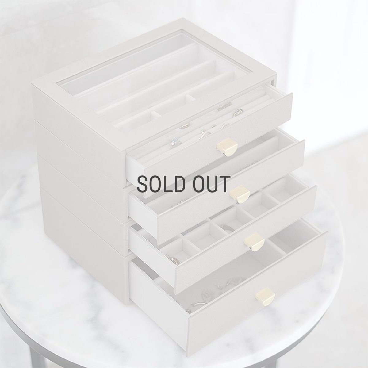 画像12: 【STACKERS】クラシック ドロワージュエリーボックス 選べる4個セット トープ　グレージュ Taupe 引き出し　ガラス スタッカーズ ロンドン イギリス (12)