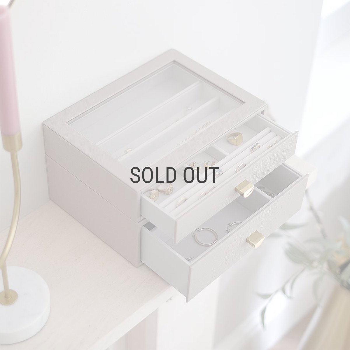 画像12: 【STACKERS】クラシック ドロワージュエリーボックス 選べる2個セット トープ　グレージュ Taupe 引き出し　ガラス スタッカーズ ロンドン イギリス (12)