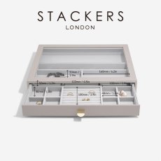 画像11: 【STACKERS】スーパーサイズ　ドロワー　グラス　リッド Glass Lid　ジュエリーケース　トープ グレージュ　Taupe スタッカーズ (11)