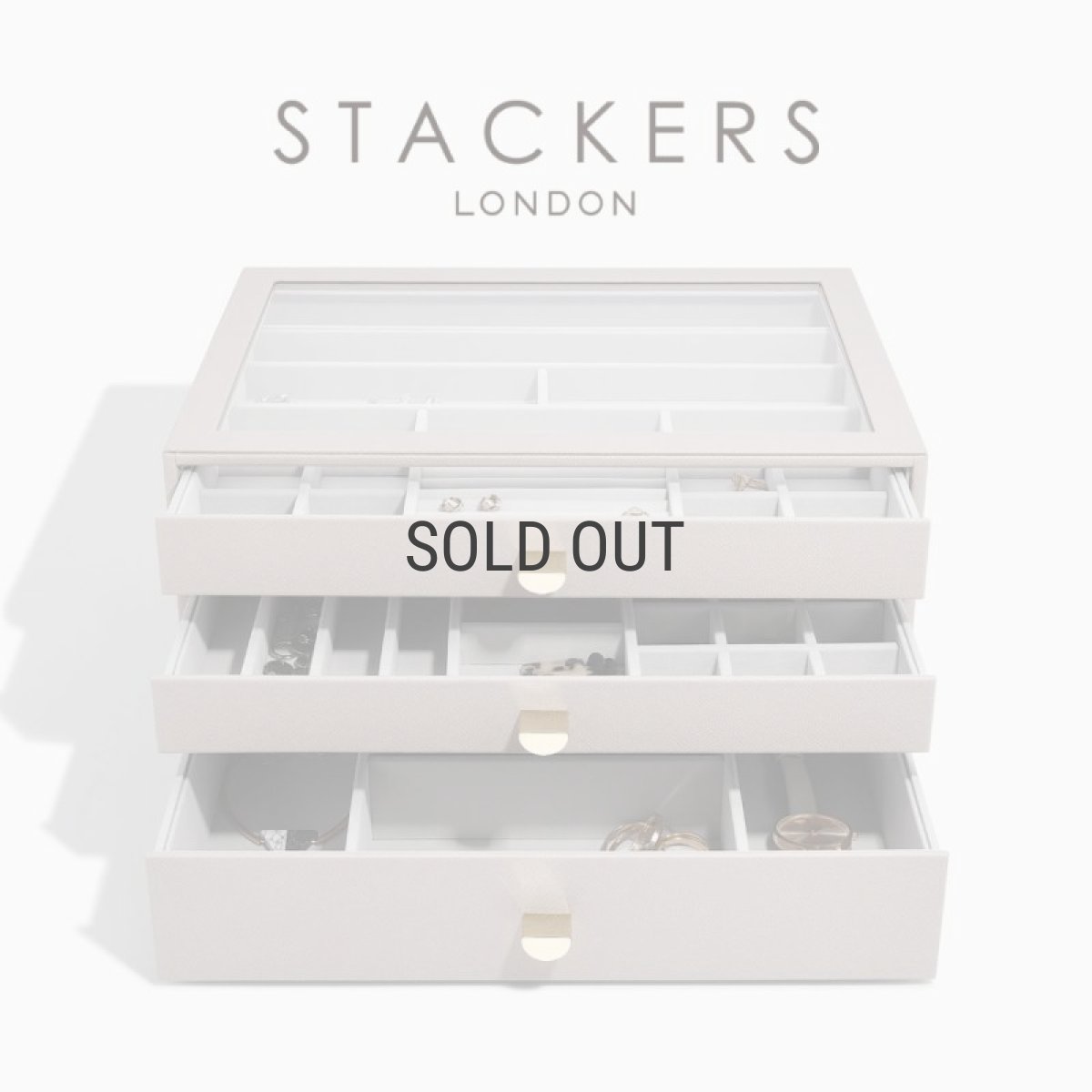 画像1: 【STACKERS】スーパーサイズ　ドロワー　選べる3個セット　3set　トープ グレージュ　Taupe　スタッカーズ (1)
