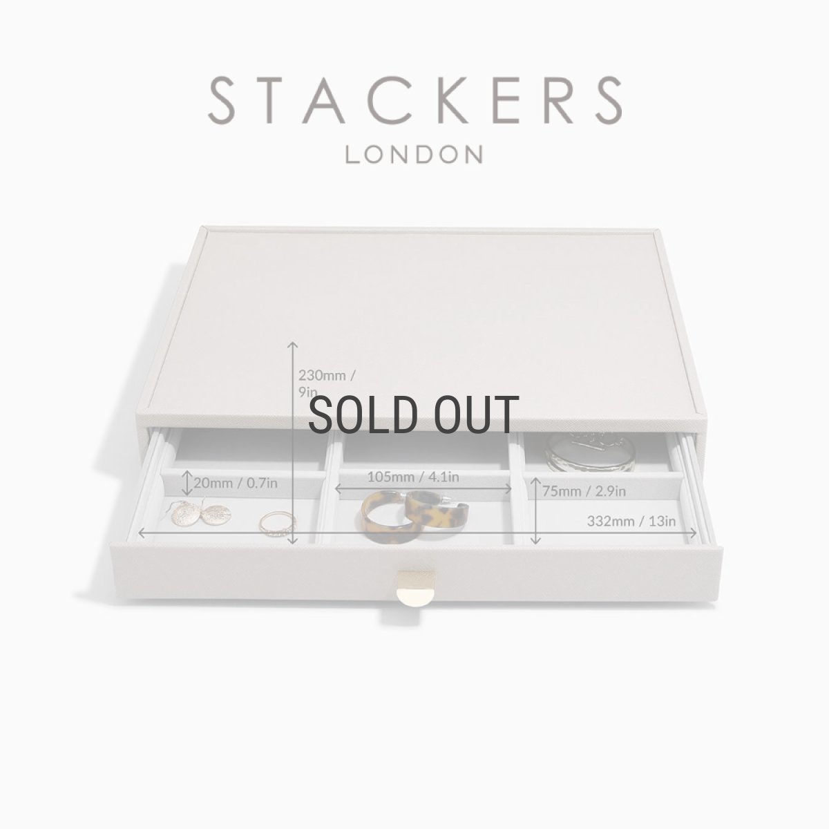 画像3: 【STACKERS】スーパーサイズ　ドロワー ジュエリーケース 9sec トープ グレージュ Taupe スタッカーズ (3)