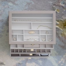 画像12: 【STACKERS】スーパーサイズ　ドロワー　グラス　リッド Glass Lid　ジュエリーケース　トープ グレージュ　Taupe スタッカーズ (12)