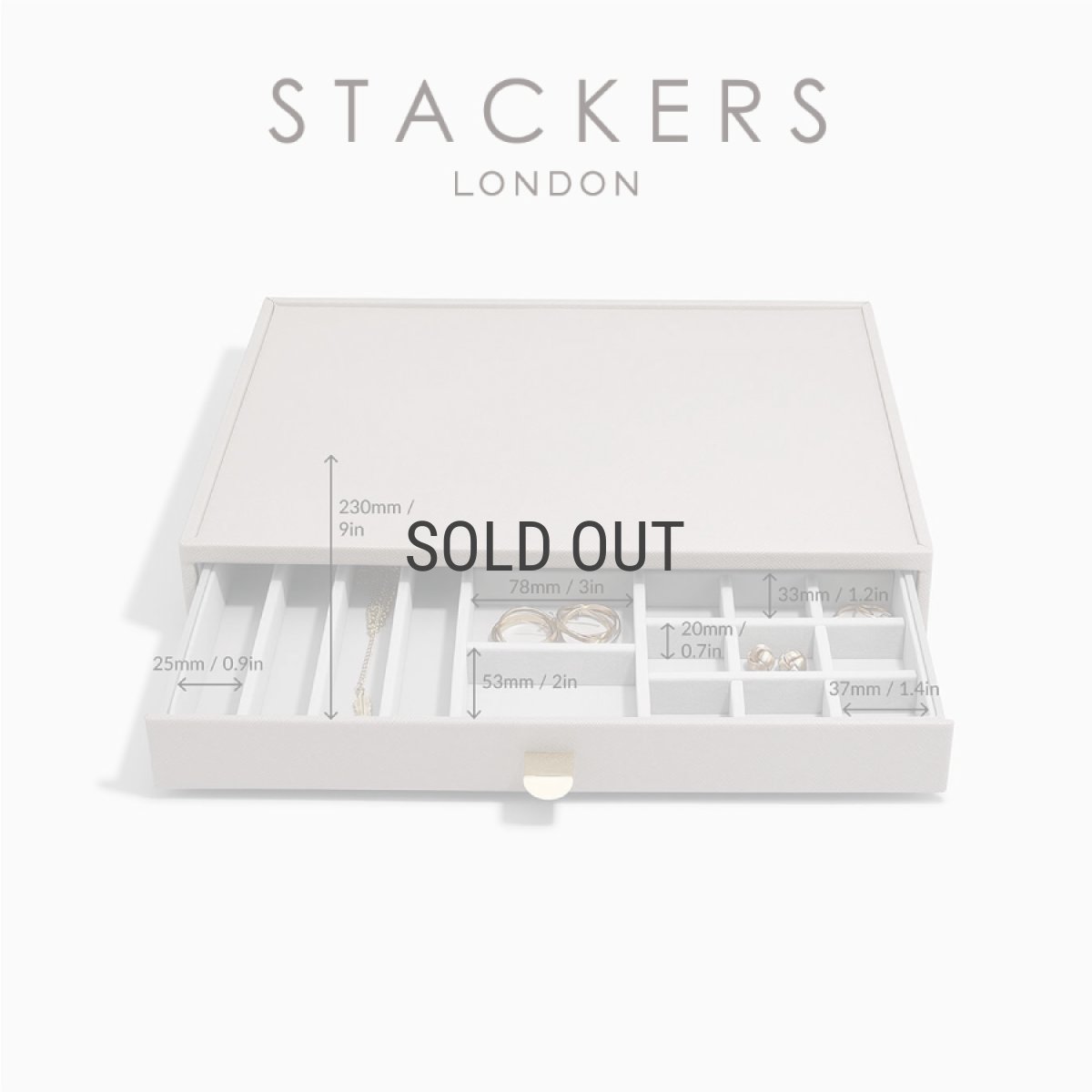 画像11: 【STACKERS】スーパーサイズ　ドロワー　オールインワン　ALL IN ONE  トープ　グレージュ　Taupe Greige ジュエリーボックス (11)