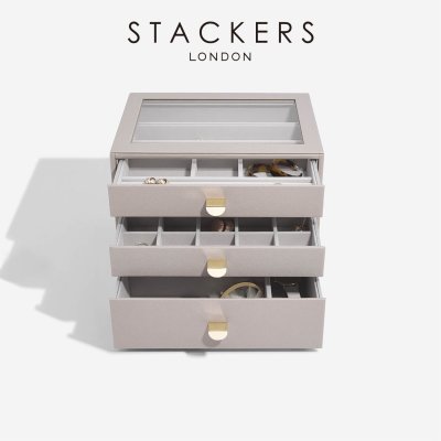 画像2: 【STACKERS】クラシック　ドロワー　ジュエリーケース ３sec  ディープ　トープ　グレージュ　Taupe  引き出し　スタッカーズ