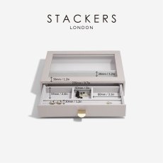 画像4: 【STACKERS】クラシック　ドロワー　ジュエリーケース　Lid 　天窓  トープ　グレージュ　Taupe 引き出し　スタッカーズ (4)