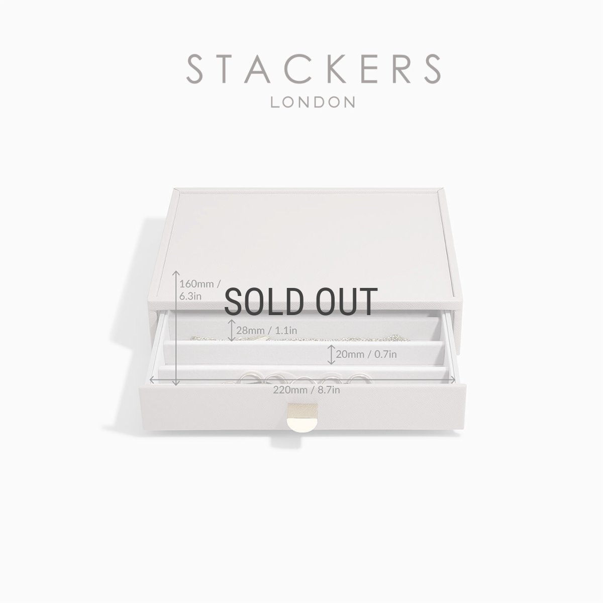 画像3: 【STACKERS】クラシック　ドロワー　ジュエリーケース 5sec  トープ　グレージュ　Taupe　 引き出し　スタッカーズ (3)