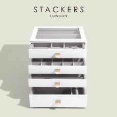 画像1: 【STACKERS】クラシック ドロワージュエリーボックス 選べる4個セット ペブルホワイトPebbleWhite 引き出し ガラス スタッカーズ ロンドン イギリス (1)