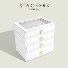 画像2: 【STACKERS】クラシック ドロワージュエリーボックス 選べる4個セット ペブルホワイトPebbleWhite 引き出し ガラス スタッカーズ ロンドン イギリス (2)