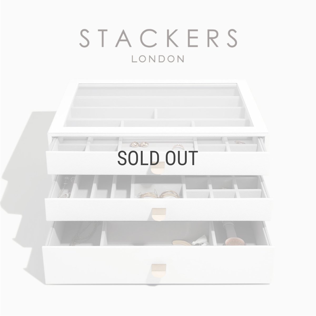 画像1: 【STACKERS】スーパーサイズ　ドロワー　選べる3個セット　3set　ペブルホワイト　Pebble White　スタッカーズ (1)