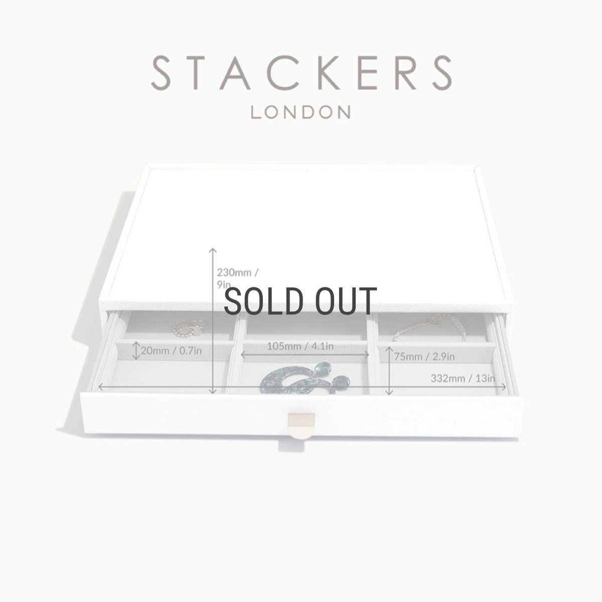 画像3: 【STACKERS】スーパーサイズ　ドロワー ジュエリーケース 9sec ペブル ホワイト PebbleWhite スタッカーズ (3)
