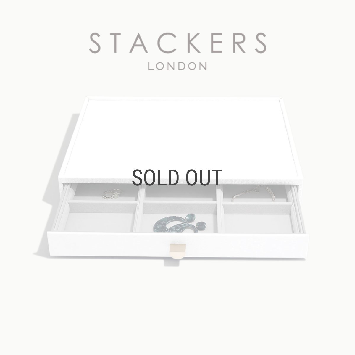 画像1: 【STACKERS】スーパーサイズ　ドロワー ジュエリーケース 9sec ペブル ホワイト PebbleWhite スタッカーズ (1)