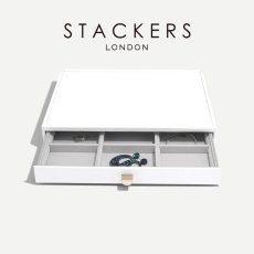 画像1: 【STACKERS】スーパーサイズ　ドロワー ジュエリーケース 9sec ペブル ホワイト PebbleWhite スタッカーズ (1)