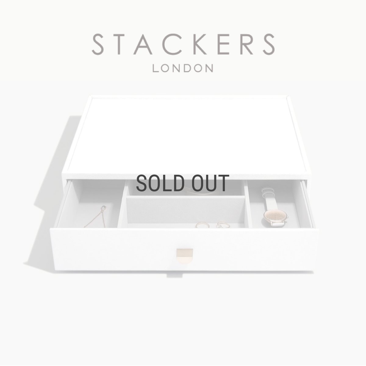 画像1: 【STACKERS】スーパーサイズ　ドロワー　ディープアクセサリー Deep Accessory　ジュエリーケース 　ペブルホワイト　PebbleWhite スタッカーズ (1)