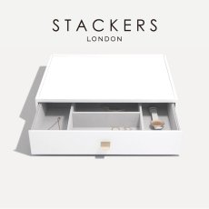 画像1: 【STACKERS】スーパーサイズ　ドロワー　ディープアクセサリー Deep Accessory　ジュエリーケース 　ペブルホワイト　PebbleWhite スタッカーズ (1)