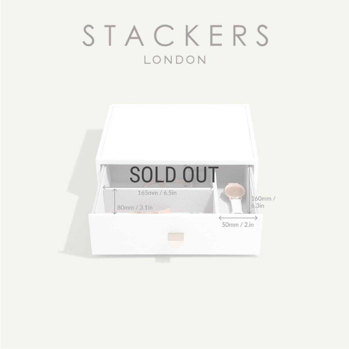 画像4: 【STACKERS】クラシック ドロワー ジュエリーケース 3 sec  ディープ ペブル ホワイト Pebble White 引き出し スタッカーズ (4)