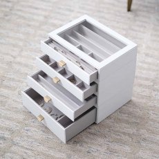 画像12: 【STACKERS】クラシック ドロワージュエリーボックス 選べる4個セット ペブルホワイトPebbleWhite 引き出し ガラス スタッカーズ ロンドン イギリス (12)