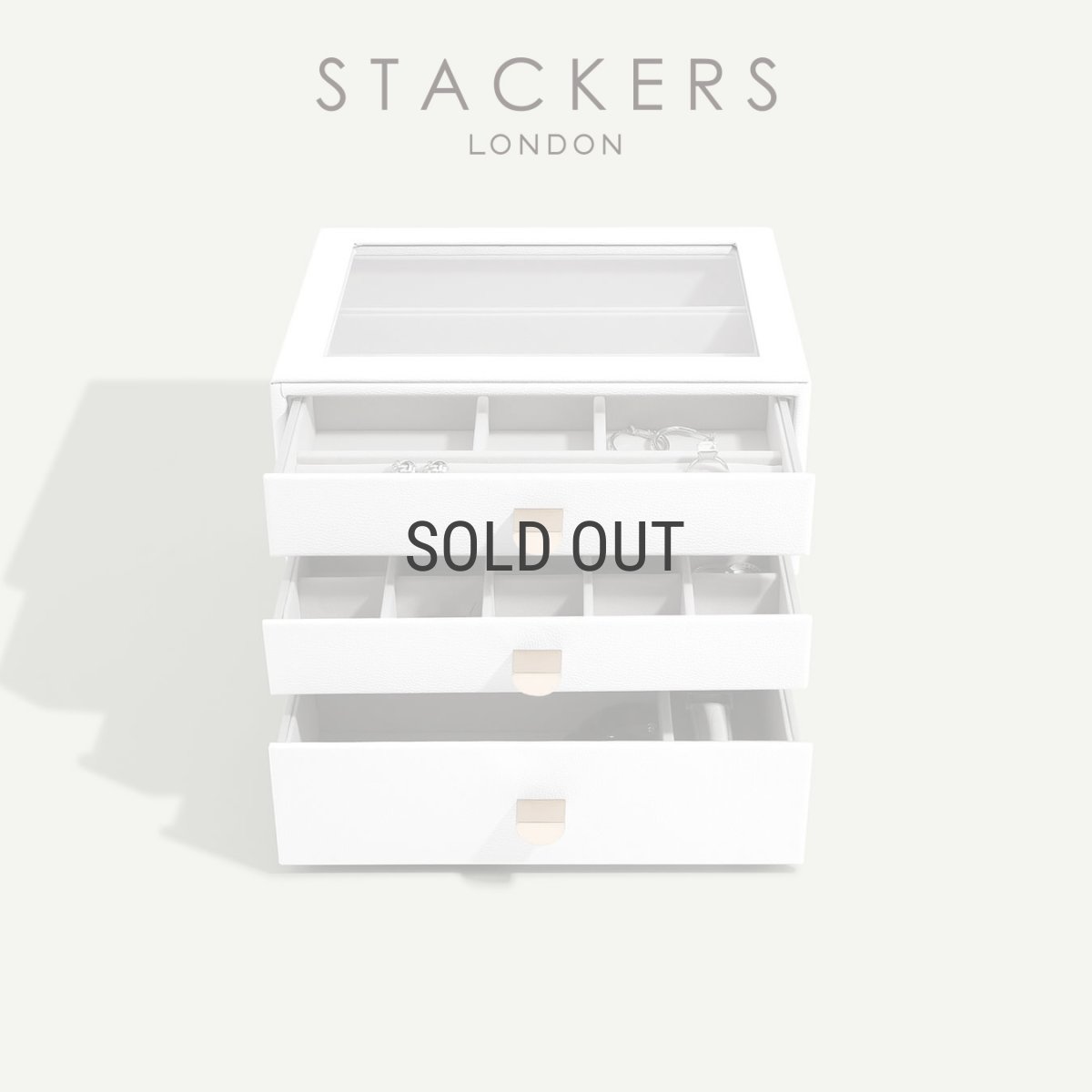 画像4: 【STACKERS】クラシック　ドロワー　ジュエリーケース 5sec  ペブル　ホワイト　Pebble White  引き出し　スタッカーズ (4)