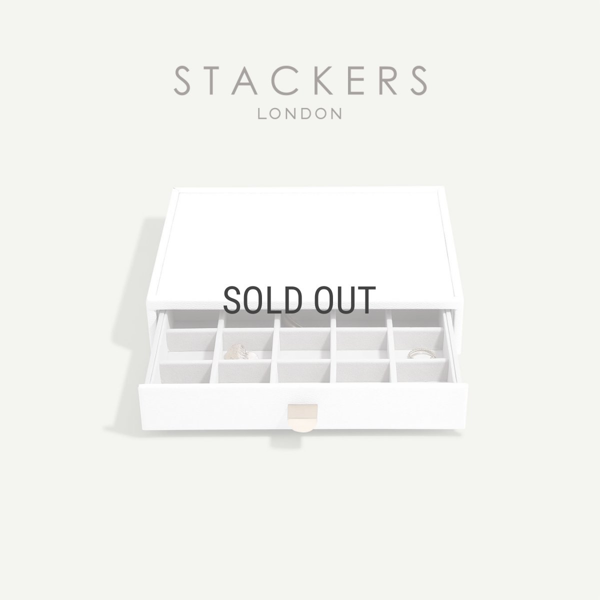 画像1: 【STACKERS】クラシック　ドロワー　ジュエリーケース 20sec  ペブル ホワイト Pebble White  引き出し　スタッカーズ (1)