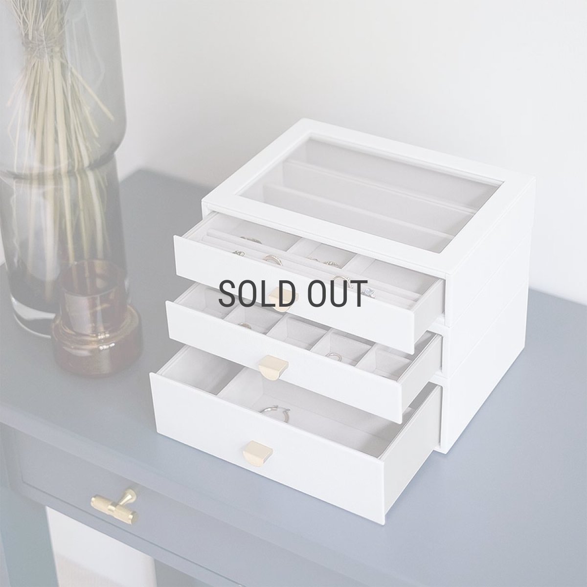 画像5: 【STACKERS】クラシック ドロワー ジュエリーケース 3 sec  ディープ ペブル ホワイト Pebble White 引き出し スタッカーズ (5)