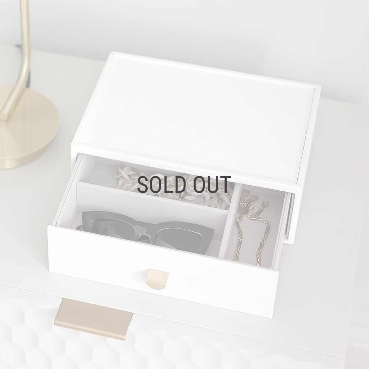 画像2: 【STACKERS】クラシック ドロワー ジュエリーケース 3 sec  ディープ ペブル ホワイト Pebble White 引き出し スタッカーズ (2)