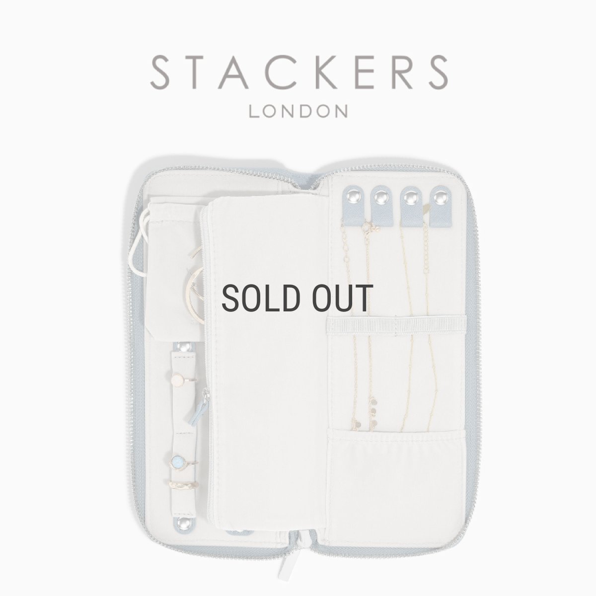 画像2: 【STACKERS】ジュエリーロール  Jewellery Roll ダスキーブルー Dusky Blue スタッカーズ　イギリス　ロンドン　ジュエリーケース (2)