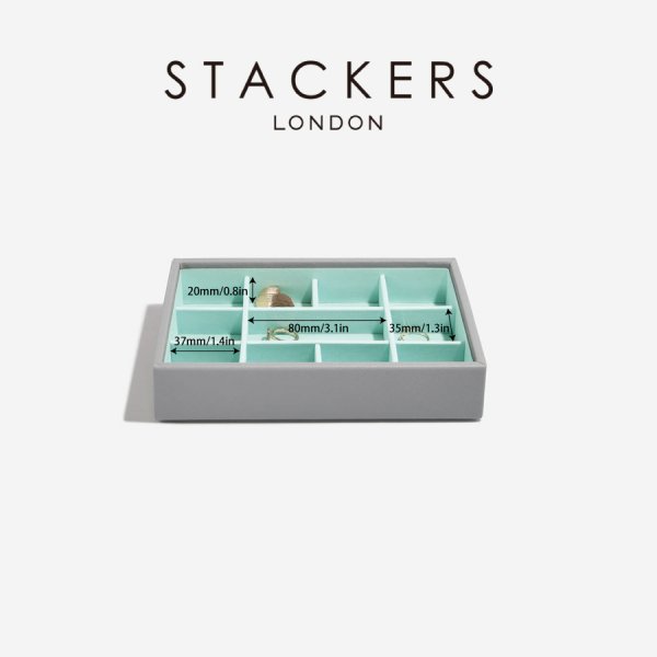 STACKERS】ミニ ジュエリーボックス 2個セット 2set グレー＆ミント