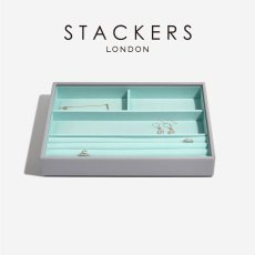 画像1: 【STACKERS】クラシック ジュエリーボックス 4sec グレー＆ミント Dove Grey & Mint スタッカーズ ロンドン イギリス (1)