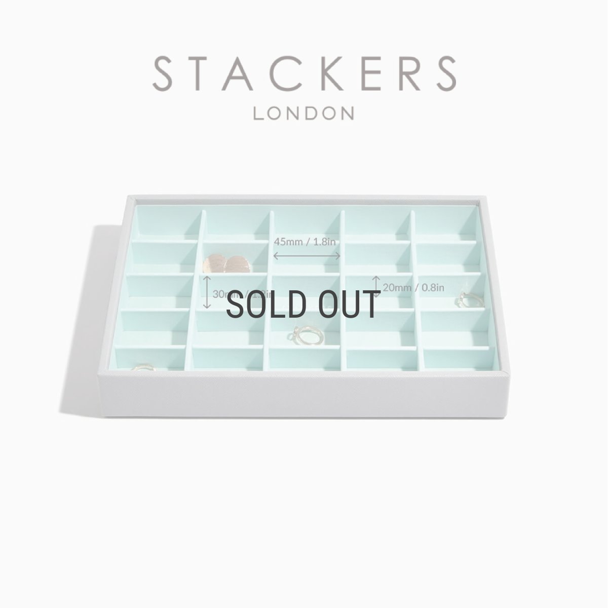 画像11: 【STACKERS】クラシック ジュエリーボックス 　25sec  グレー＆ミント DoveGrey & Mint スタッカーズ ロンドン イギリス (11)