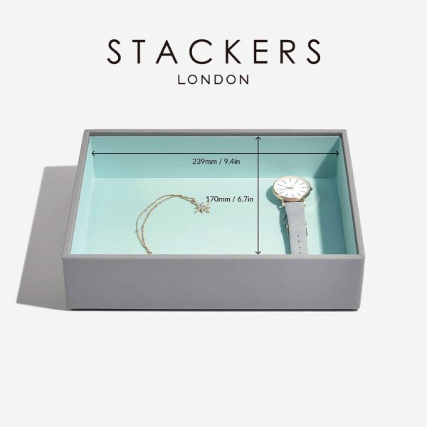 STACKERS】クラシック ジュエリーボックス Open オープン グレー