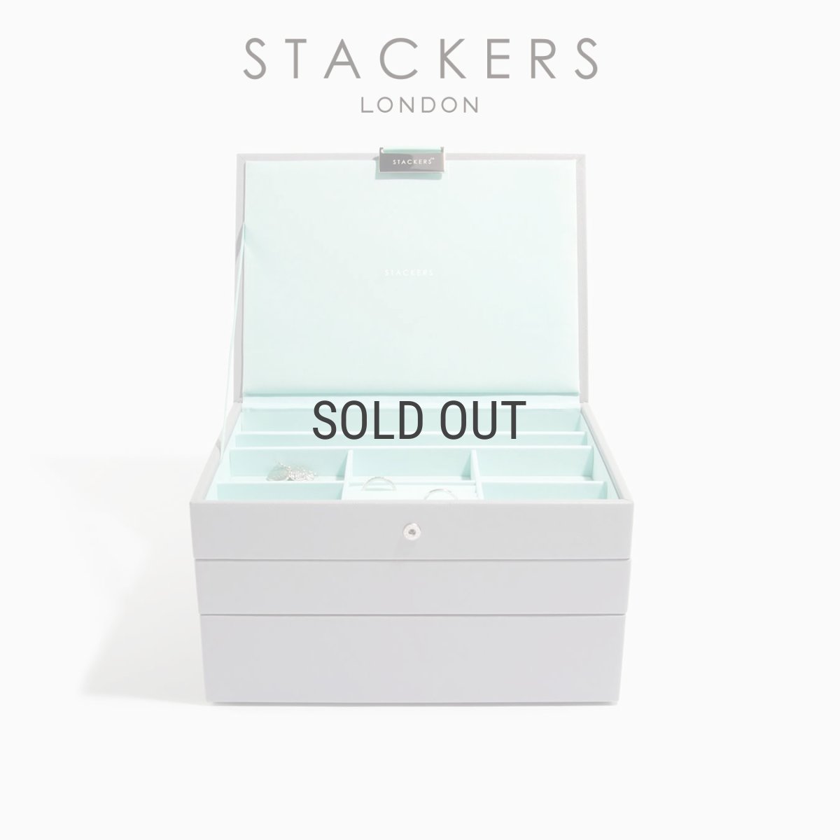 画像1: 【STACKERS】クラシック　ジュエリーボックス  選べる3個セット 3set ミント グレー Dove Grey  Mint グレー ターコイズ  スタッカーズ (1)