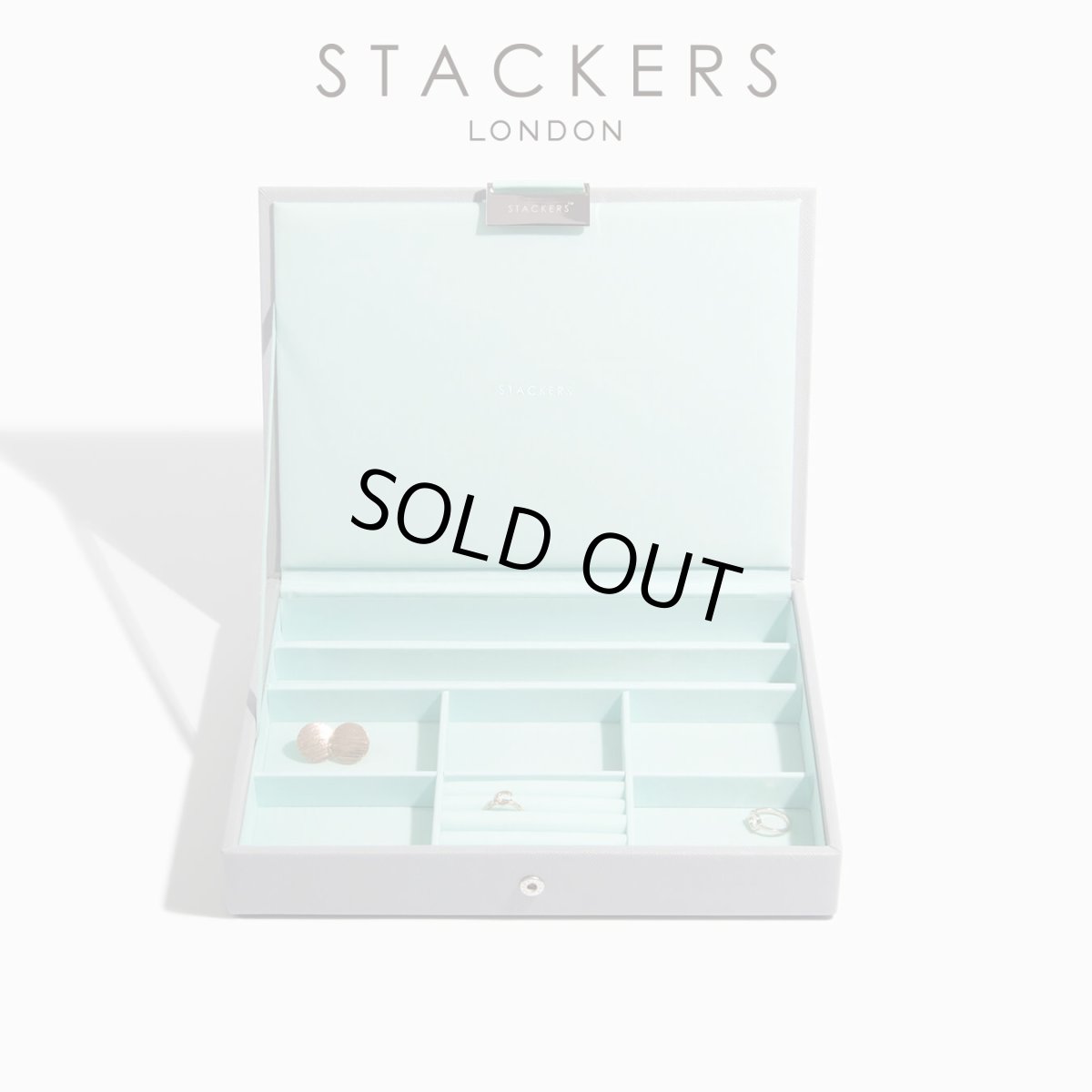 画像1: 【STACKERS】クラシック　ジュエリーボックス　 Lid　ミント  グレー グレー ターコイズ　Mint  Grey Gray スタッカーズ ロンドン イギリス (1)