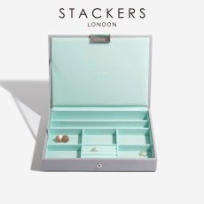 画像4: 【STACKERS】ジュエリーボックス  選べる3個セット ミント グレー/グレー ターコイズ /スタッカーズ/ジュエリーケース/ジュエリートレイ/重ねる/重なる/アクセサリーケース/イギリスデザイン/ロンドン/JEWELLRY　BOX (4)