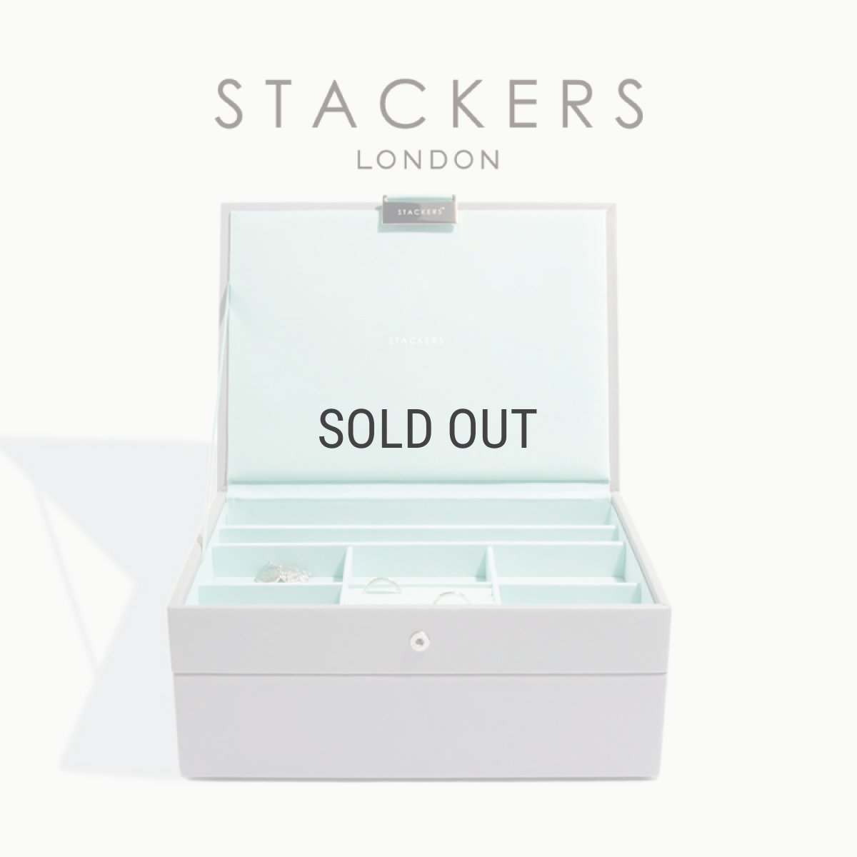 画像1: 【STACKERS】クラシック　ジュエリーボックス　選べる2個セット 2set　グレー＆ミント　DoveGrey＆Mint　スタッカーズ (1)