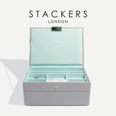 画像1: 【STACKERS】クラシック　ジュエリーボックス　選べる2個セット 2set　グレー＆ミント　DoveGrey＆Mint　スタッカーズ (1)