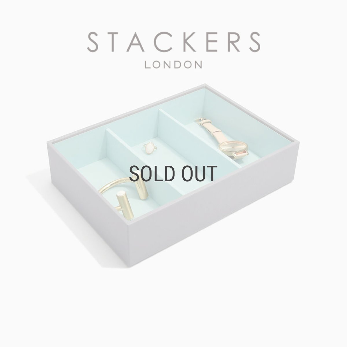 画像2: 【STACKERS】クラシック　ジュエリーボックス  3sec グレー ＆ ミント Dove Grey & Mint　スタッカーズ ロンドン イギリス (2)