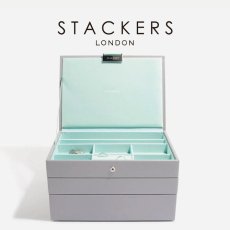 画像13: 【STACKERS】クラシック　ジュエリーボックス  選べる3個セット 3set ミント グレー Dove Grey  Mint グレー ターコイズ  スタッカーズ (13)