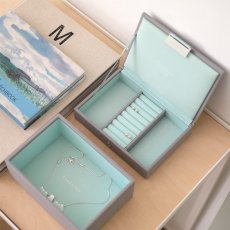 画像15: 【STACKERS】ミニ ジュエリーボックス 2個セット 2set  グレー＆ミント Dove Grey & Mint スタッカーズ (15)