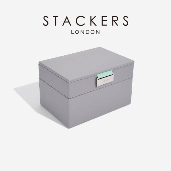 STACKERS】ミニ ジュエリーボックス 2個セット 2set グレー＆ミント