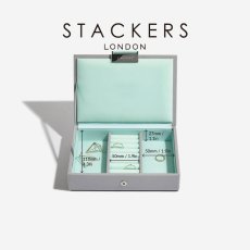 画像3: 【STACKERS】ミニ ジュエリーボックス 2個セット 2set  グレー＆ミント Dove Grey & Mint スタッカーズ (3)