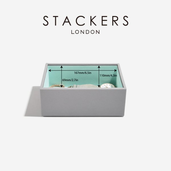 STACKERS】ミニ ジュエリーボックス 2個セット 2set グレー＆ミント
