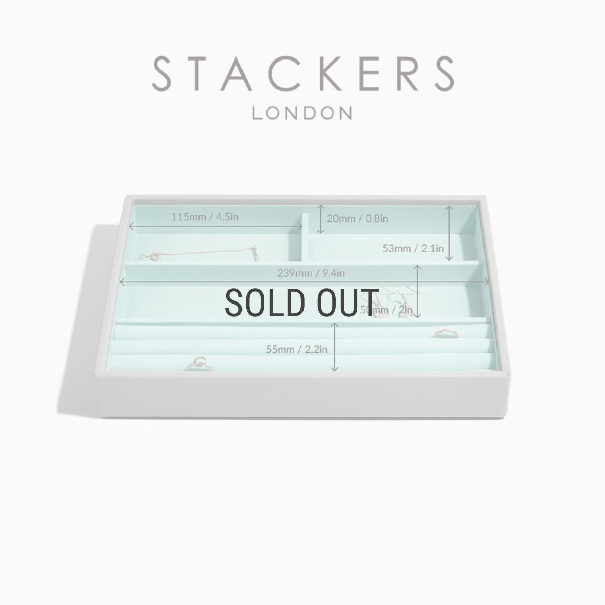 画像11: 【STACKERS】クラシック ジュエリーボックス 4sec グレー＆ミント Dove Grey & Mint スタッカーズ ロンドン イギリス (11)