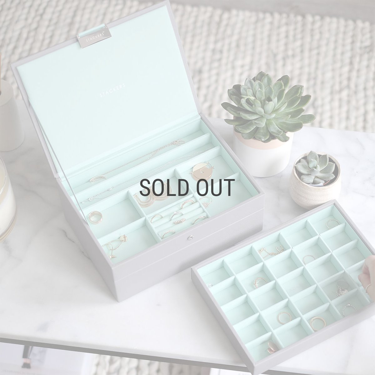 画像22: 【STACKERS】クラシック　ジュエリーボックス  選べる3個セット 3set ミント グレー Dove Grey  Mint グレー ターコイズ  スタッカーズ (22)