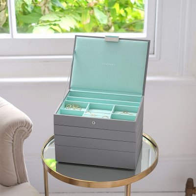 画像1: 【STACKERS】クラシック ジュエリーボックス 　25sec  グレー＆ミント DoveGrey & Mint スタッカーズ ロンドン イギリス