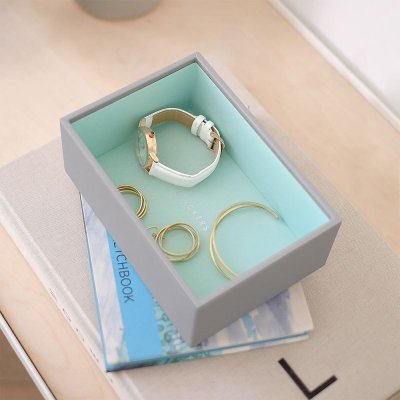 画像3: 【STACKERS】ミニ ジュエリーボックス 11sec  11個仕切り グレー＆ミント Dove Grey & Mint スタッカーズ イギリス ロンドン