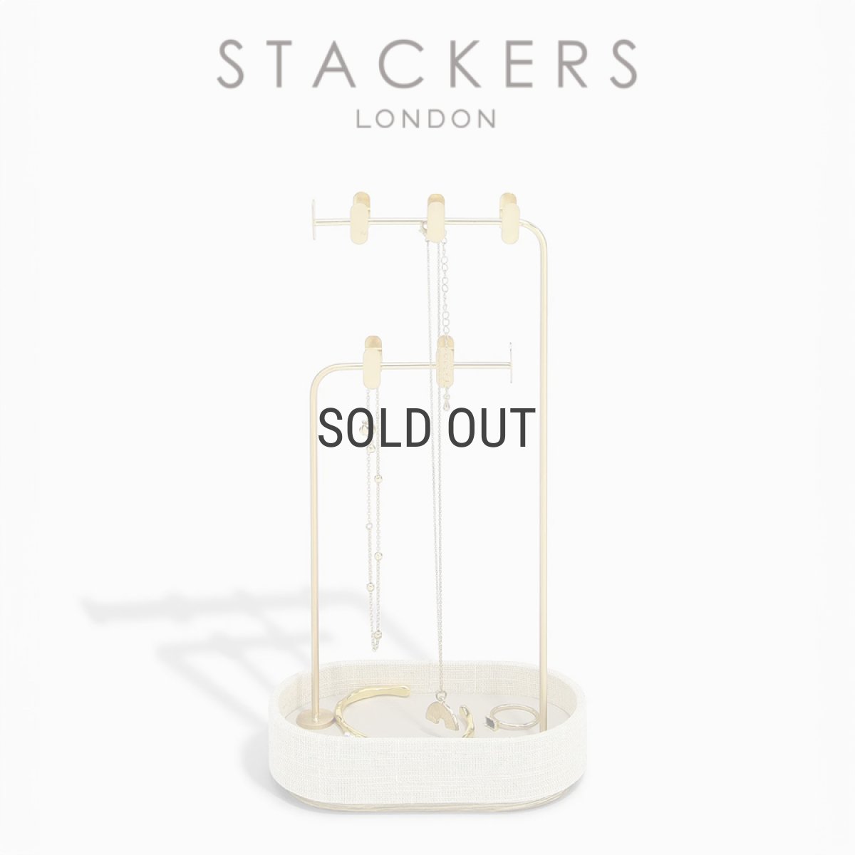 画像1: 【STACKERS】リネン・オートミール　マルチフック ジュエリースタンド　Linen/Oatmeal Mulit Hook Jewellery Standスタッカーズ  ロンドンUK (1)