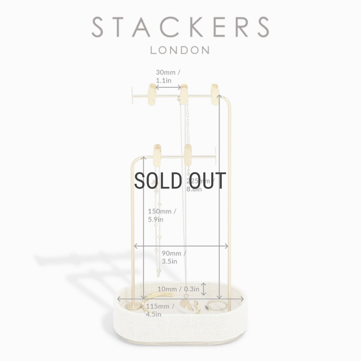 画像9: 【STACKERS】リネン・オートミール　マルチフック ジュエリースタンド　Linen/Oatmeal Mulit Hook Jewellery Standスタッカーズ  ロンドンUK (9)